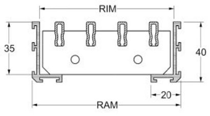 ADO Steckrahmen 40 x 20 x 5 mm