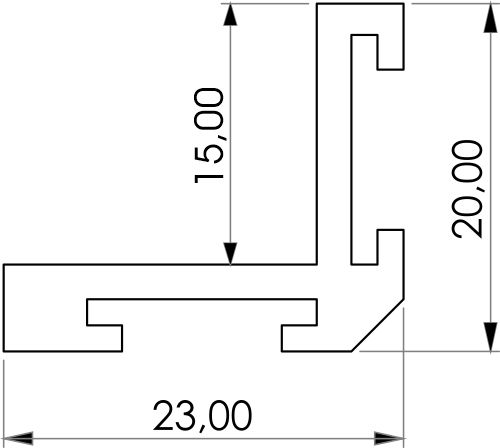 ADO Steckrahmen 20 x 23 x 5 mm
