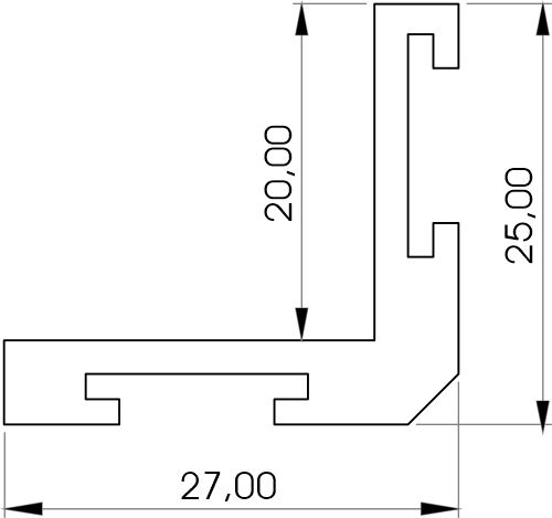 ADO Steckrahmen 25 x 27 x 5 mm