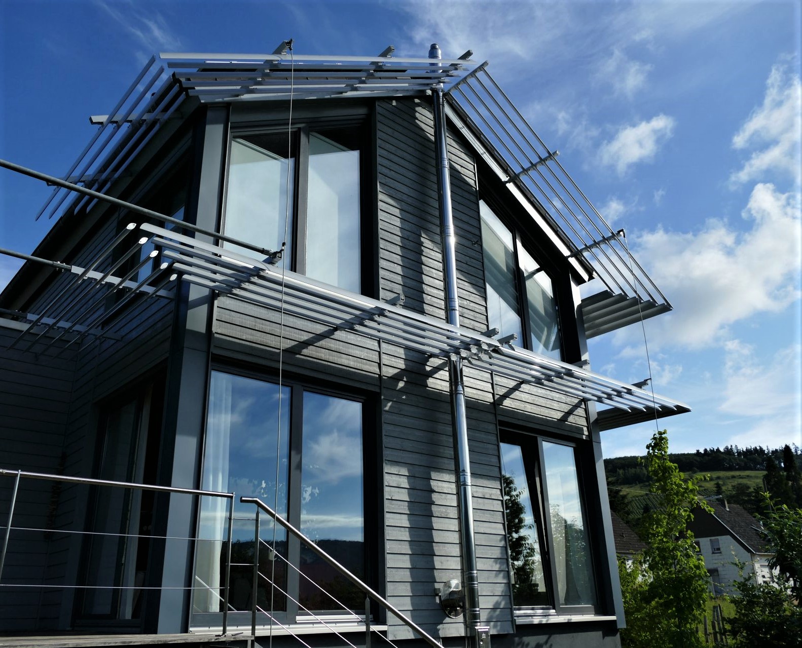 ADO Sonnenschutz SB-EL elliptische Aluminium-Hohlprofile Referenz Mehring