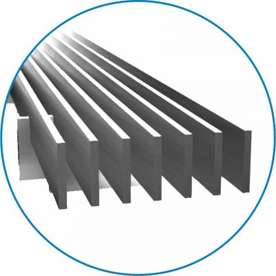 ADO Kammroste Linearroste KR aus Edelstahl Profilquerschnitt