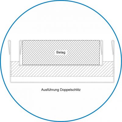 ADO Steinrinnen FRI-SU mit Doppelschlitz Querschnitt
