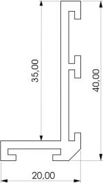 ADO Steckrahmen 40 x 20 x 5 mm