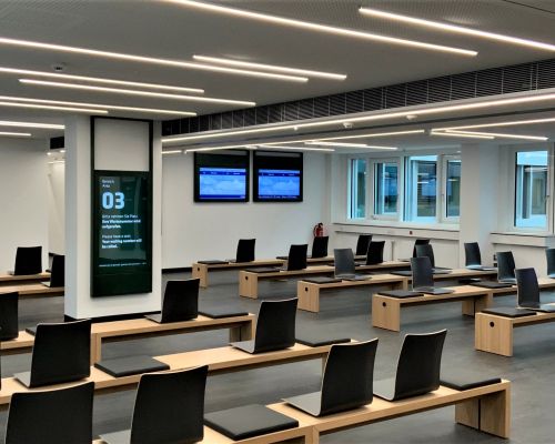 ADO Lüftungsgitter aus Aluminium LG-T unter der Decke verbaut