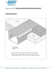 ADO Fassadenentwässerungsrinnen Einbausituation