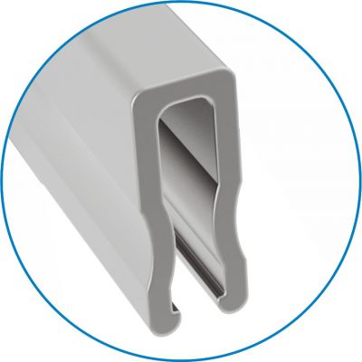 ADO Kammroste Linearroste KR-6-Alu aus Aluminium-Hohlprofil Profilquerschnitt