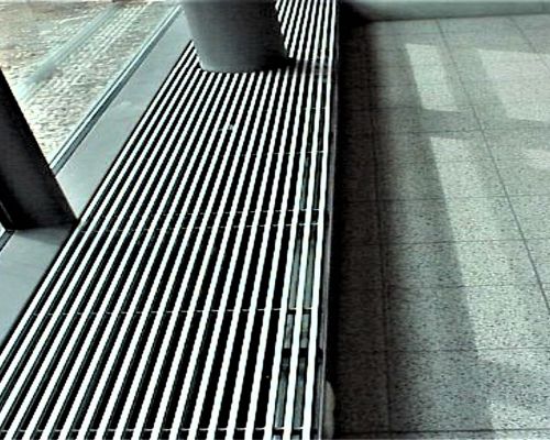 ADO Kammroste Linearroste KR-6-Alu aus Aluminium-Hohlprofil mit Aussparung