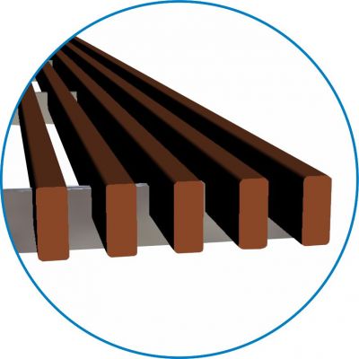 ADO Kammroste Linearroste KR aus Holz Profilquerschnitt