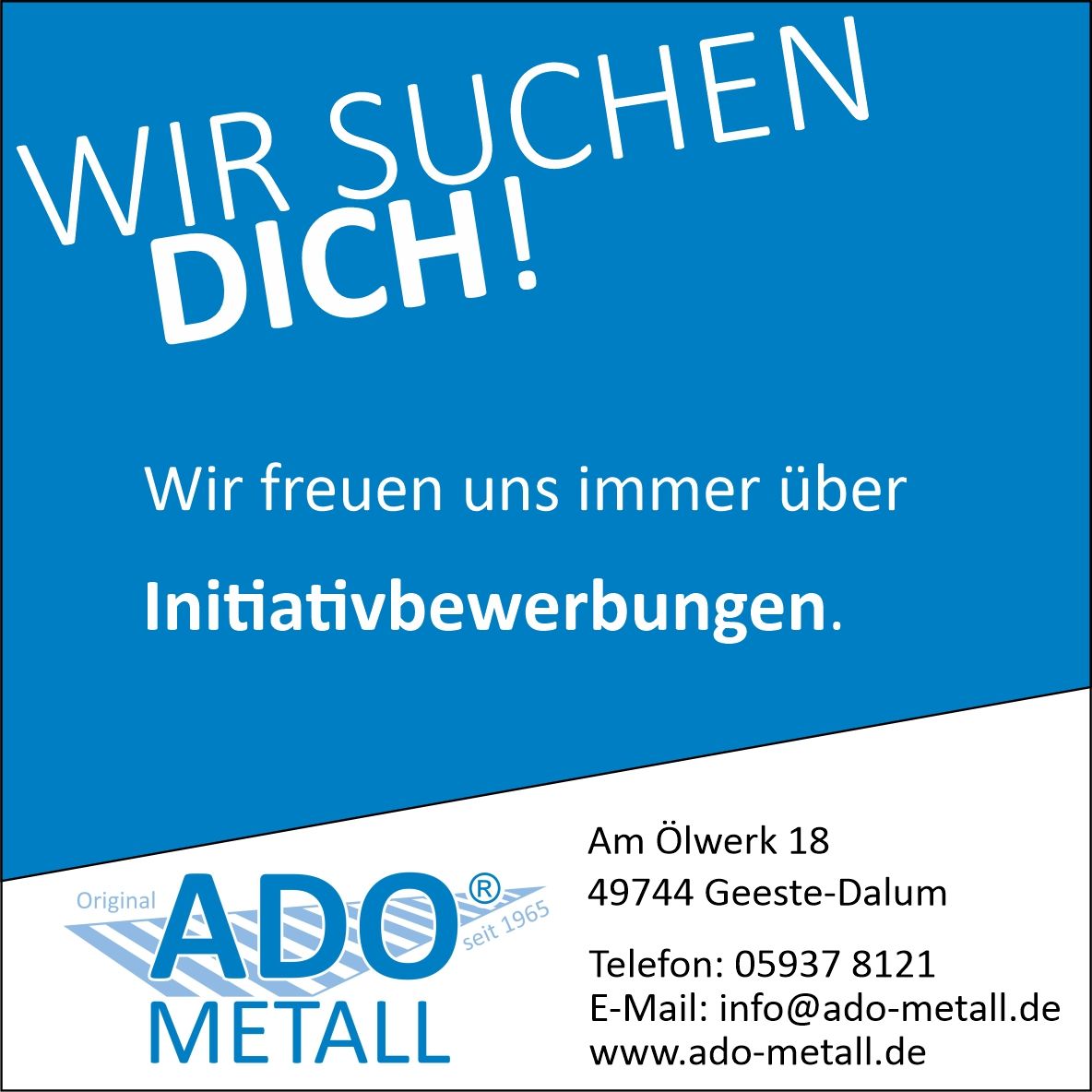 Metallbauer (m/w/d) -  ADO Stellengesuch