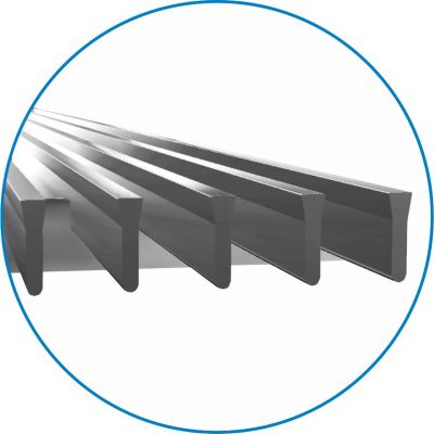 ADO Kammroste Linearroste KR-Alu-T Profilquerschnitt